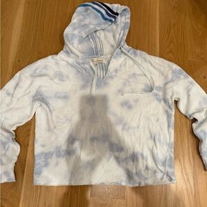 Vintage Havana Blue Tie-Dye Hooded Sweater